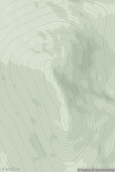 Thumbnail image for Beinn Fhionnlaidh [Loch Duich to Cannich] showing contour plot for surrounding peak